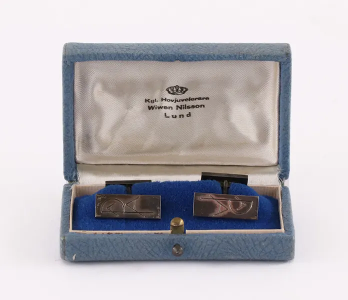 Manschettknappar ett par, sterlingsilver, Wiwen Nilsson, Lund, 1945