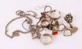 Parti silversmycken, mestadels sterling