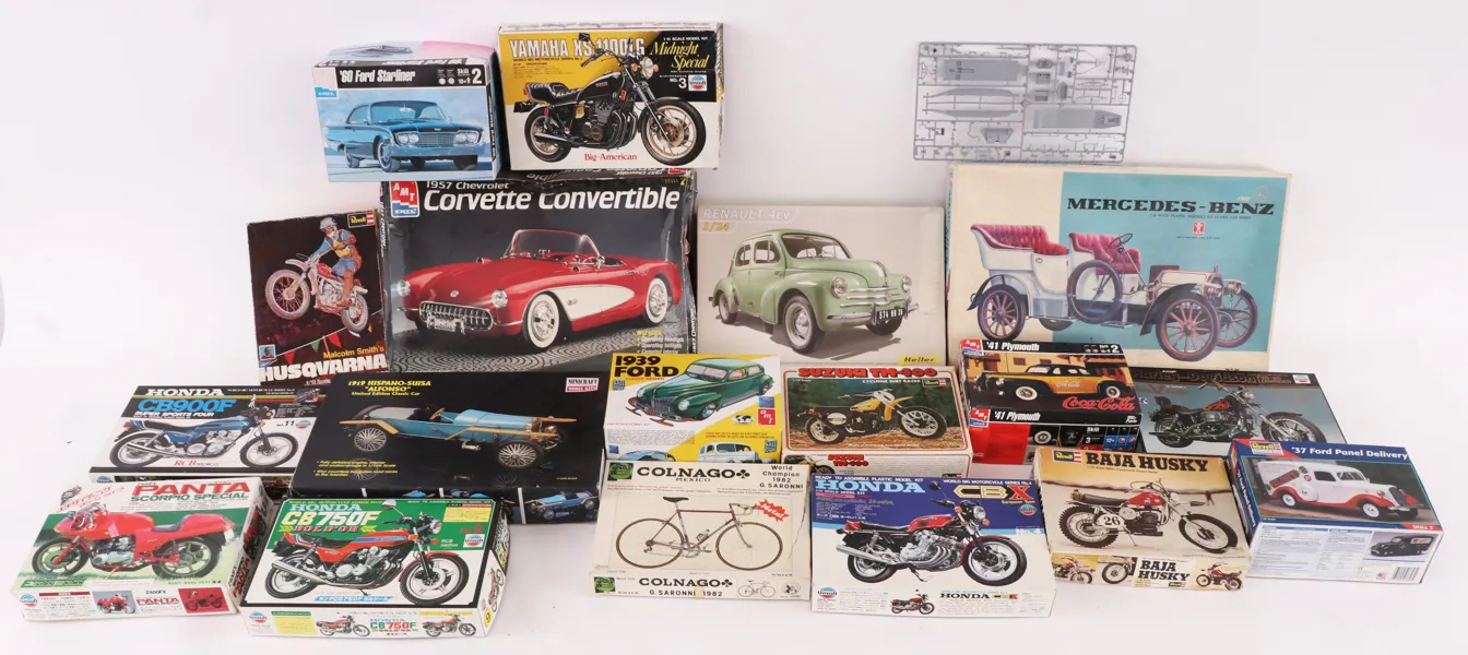 Byggsatser 18st, Revell, Minicraft, Union, m.m.