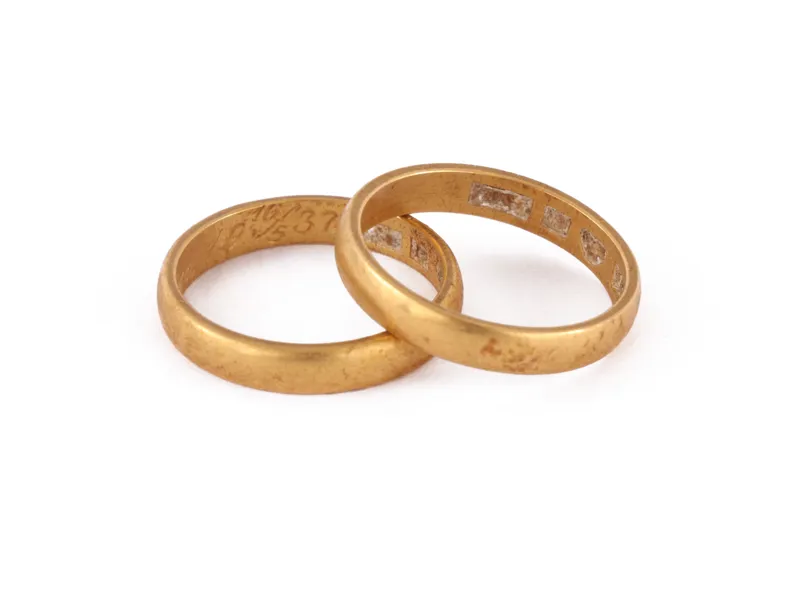 Släta ringar 2st, 23k