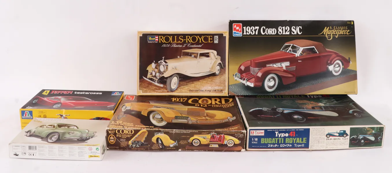 Modellsatser 6st, Revell, AMT, m.m.