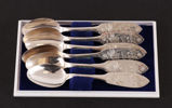 Kaffeskedar 6st, silver, "Tornedal"