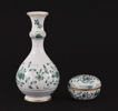 Porslin 2 delar, "Indian Green", Meissen, Tyskland