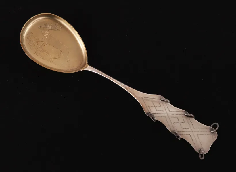 Serveringssked i silver, Finland, 1927