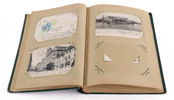 Brevkortsalbum med 93st bilder, mestadels tidigt 1900-tal