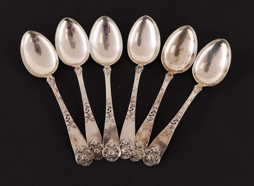 Bordsskedar 6st, silver, Norge
