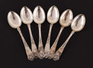 Bordsskedar 6st, silver, Norge