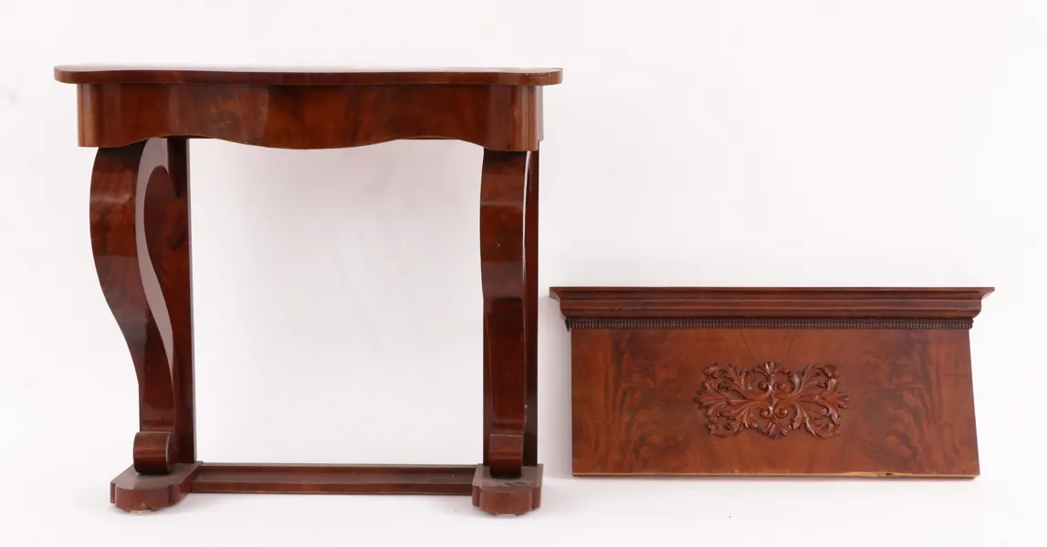 Konsolbord samt spegelkrön, Karl Johan, 1800-tal