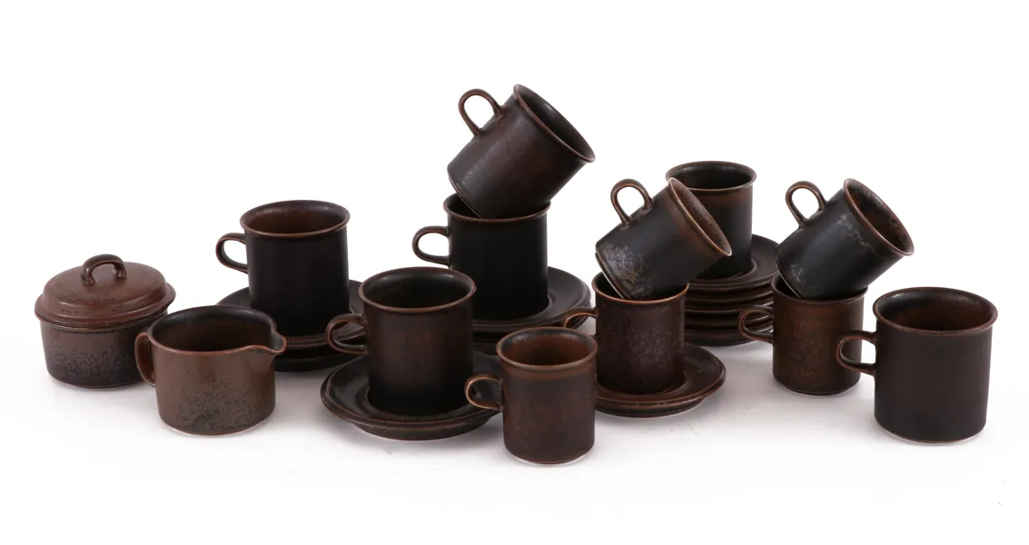 Kaffe- och teservisdelar, "Ruska", Arabia