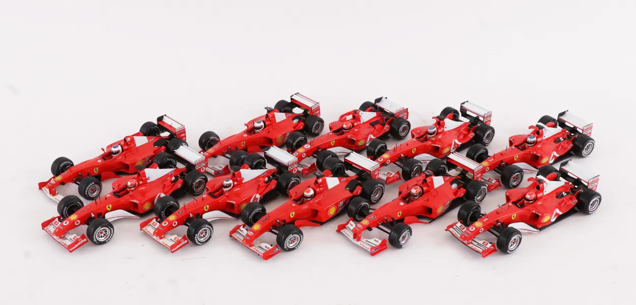 Modellbilar 10st, Ferrari, F1, Hot Wheels