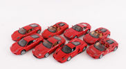Modellbilar 8st, Ferrari, bl.a. Mattel, Hot Wheels