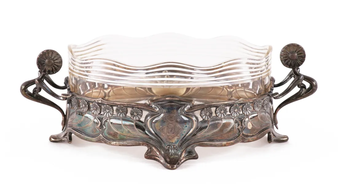 Jardiniere i silver, C.G.Hallberg, Stockholm, jugend, 1906