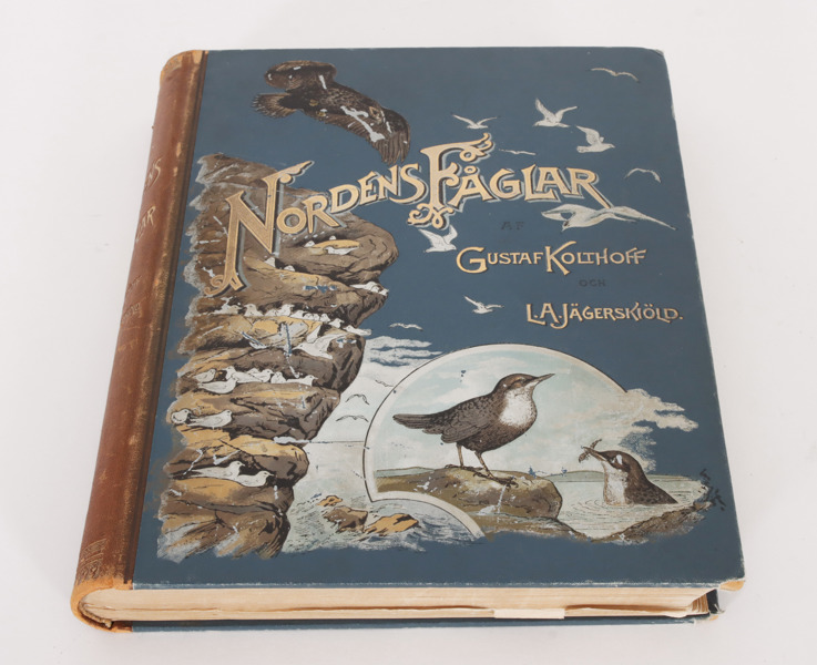 Bok, "Nordens fåglar", Kolthoff & Jägerskiöld, tryckt 1898