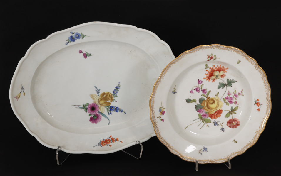 Porslin 2 delar, Meissen, 17/1800-tal